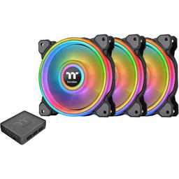 Thermaltake Riing Quad 12 RGB Radiator TT Premium Edition 40.9 CFM 120 mm Fans 3-Pack