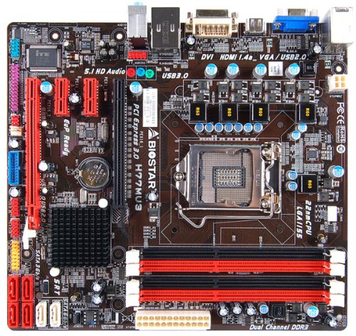 Biostar H77MU3 Micro ATX LGA1155 Motherboard