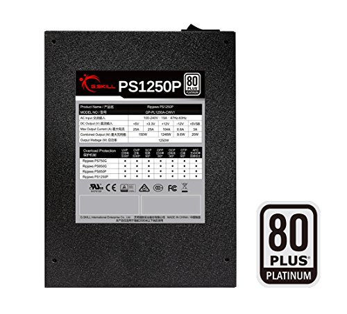 G.Skill PS1250P 1250 W 80+ Platinum Certified Fully Modular ATX Power Supply