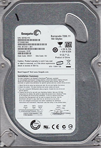 Seagate BarraCuda 160 GB 3.5" 7200 RPM Internal Hard Drive