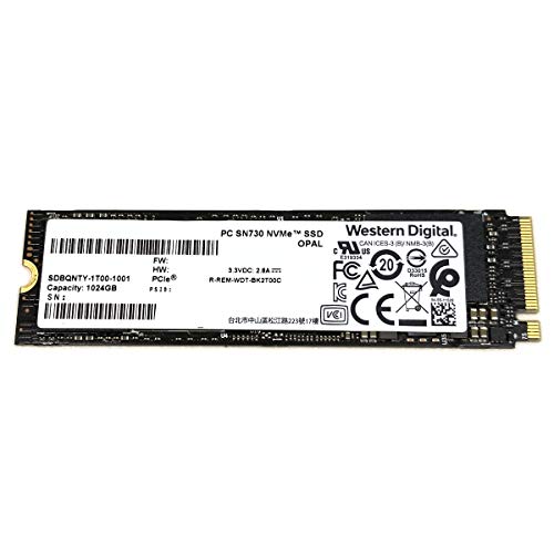 Western Digital PC SN730 1 TB M.2-2280 PCIe 3.0 X4 NVME Solid State Drive