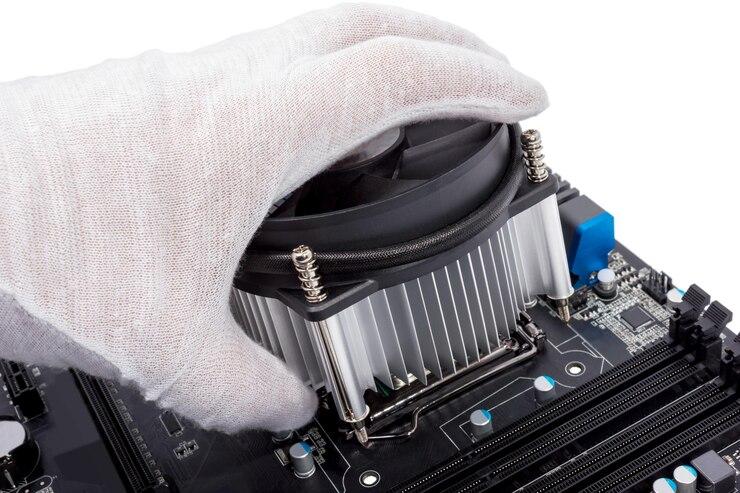 Install the cooler by looking at the CPU socket